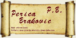Perica Braković vizit kartica